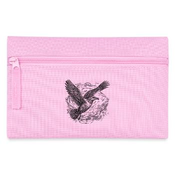 Flying seagull over the sea - Pencil Case - pink - Front