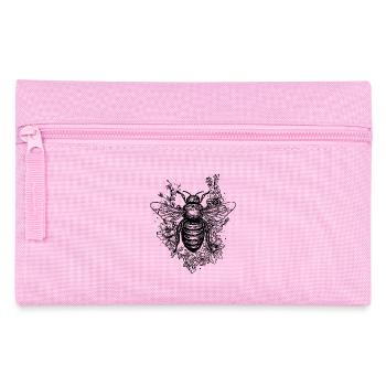 Cute little tattoo bee on a flower blossom - Pencil Case - pink - Front