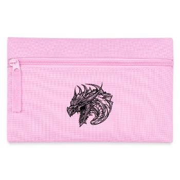 Hissing dragon in tattoo scale dress - Pencil Case - pink - Front
