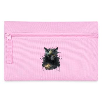 Chat noir dans la conception de l’espace - Trousse - rose - Devant