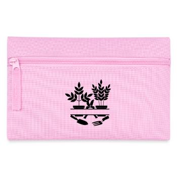 Garden gardener tools two plants - Pencil Case - pink - Front