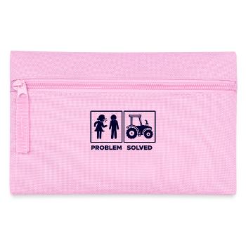 Traktor Statement Landwirt Nutzfahrzeug Biobauer - Federtasche - Rosa - Vorne