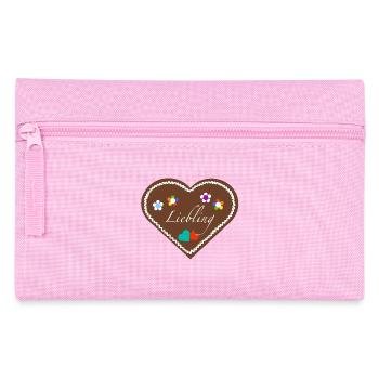 "Jahrmarkt-Liebe"Liebling div - Federtasche - Rosa - Vorne
