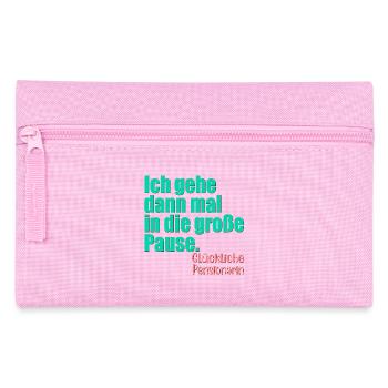 Abschiedsgeschenk Pensionärin Lehrerin Große Pause - Federtasche - Rosa - Vorne
