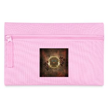 Dekorativer Fantasie-Tierkopf - Federtasche - Rosa - Vorne