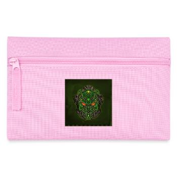 Helle Cyberpunk Maske - Federtasche - Rosa - Vorne