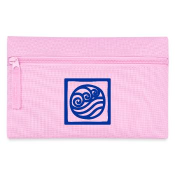 Symbole de l’eau en carré - Trousse - rose - Devant