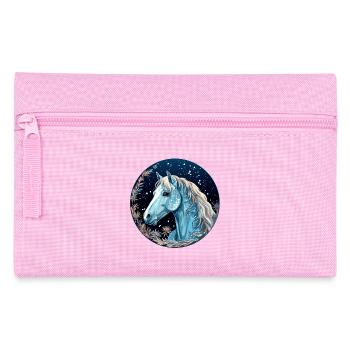 Cheval en hiver - Trousse - rose - Devant