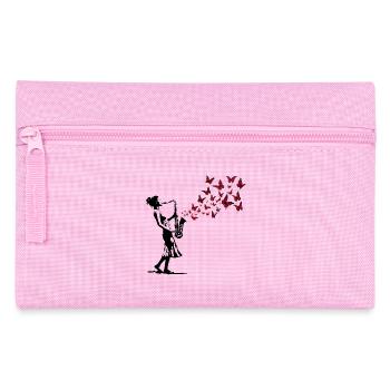 Musique de saxophone Style Art de rue papillon - Trousse - rose - Devant