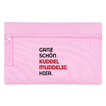 KUDDELMUDDELIG PLATTDEUTSCH SPRÜCHE - Federtasche - Rosa - Vorne