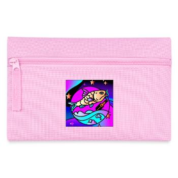 Drunk vaperwave/retrowave fish. - Pencil Case - pink - Front