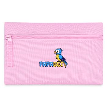 Papagei Spuch Vogel Zoo Tierliebhaber Urwald - Federtasche - Rosa - Vorne