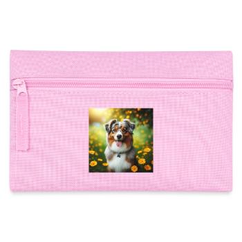Australischer Schäferhund - Federtasche - Rosa - Vorne