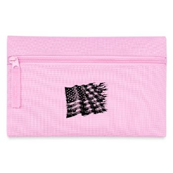 Vintage USA Flagge Tattoo Style - Federtasche - Rosa - Vorne