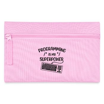 Computer Freak Statement Developer Programmer - Pencil Case - pink - Front