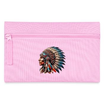 Amerikanischer Indianer Amerikanische Rote Haut - Federtasche - Rosa - Vorne