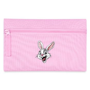 Lustiger Hase Mit Großen Ohren Und Augen - Federtasche - Rosa - Vorne