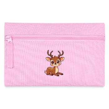 Fauve mignon avec de grands yeux - Trousse - rose - Devant