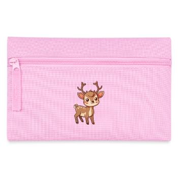 Niedliches Rehkitz Mit Großen Augen - Federtasche - Rosa - Vorne