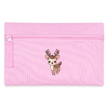 Niedliches Rehkitz Mit Großen Augen - Federtasche - Rosa - Vorne