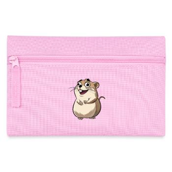 Suricate de dessin animé excité mignon - Trousse - rose - Devant