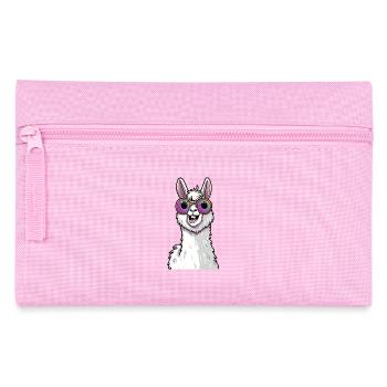 Lama drôle avec des lunettes de soleil - Trousse - rose - Devant