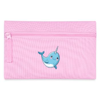 Playful Narwhal Unicorn Underwater World - Pencil Case - pink - Front
