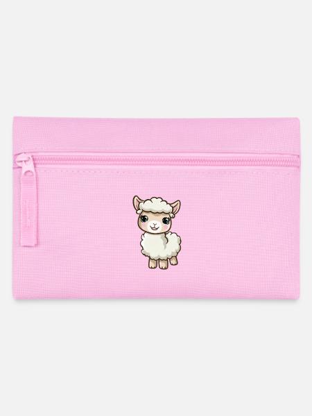 Niedliches Alpaka Mit Großen Augen - Federtasche - Rosa