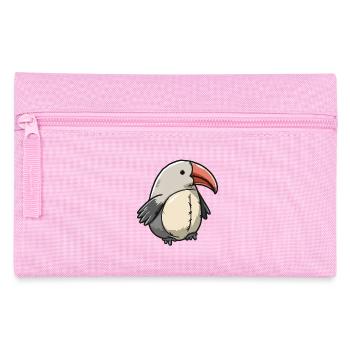 Cute Toucan Bird Caricature Style - Pencil Case - pink - Front