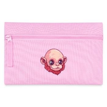 Uakari Affen Gesicht Mit Großen Augen - Federtasche - Rosa - Vorne