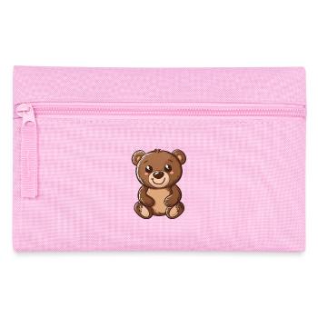 Cute Smiling Teddy Bear For You - Pencil Case - pink - Front