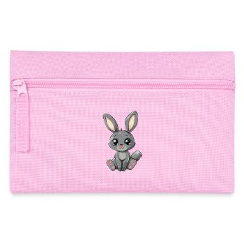 Sweet gray bunny look for you - Pencil Case - pink - Front