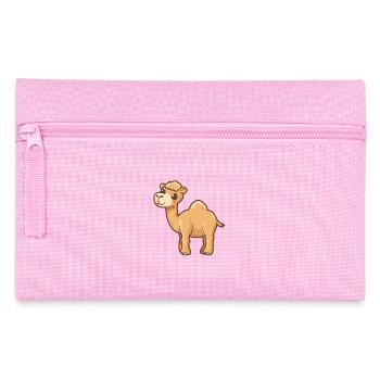 Cute Smiling Alpaca Motif - Pencil Case - pink - Front