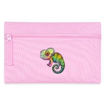 Colorful Chameleon Fantasy Creature - Pencil Case - pink - Front