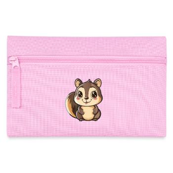 Amis chipmunk de dessin animé mignon - Trousse - rose - Devant
