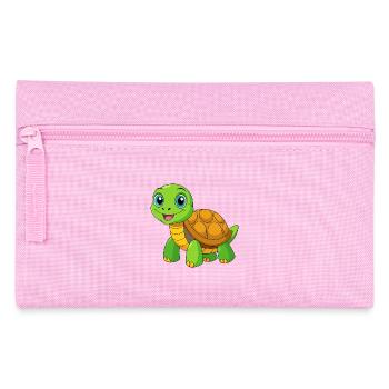 Schildkröte Niedliches Maskottchen Zeichentrickfigur Kawaii - Federtasche - Rosa - Vorne