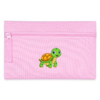 Schildkröte Niedliches Maskottchen Zeichentrickfigur Kawaii - Federtasche - Rosa - Vorne