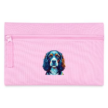 Norfolk Spaniel Hunderasse Bunte Karikatur Kawaii - Federtasche - Rosa - Vorne