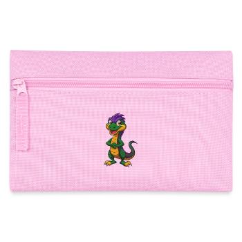 Basilisk Lustige Kawaii Cartoon Figur Clipart - Federtasche - Rosa - Vorne