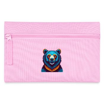 ours coloré kawaii dessin animé personnage clipart - Trousse - rose - Devant