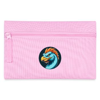 Basilisk Niedliches Kawaii Cartoon Tier Haustier Logo - Federtasche - Rosa - Vorne