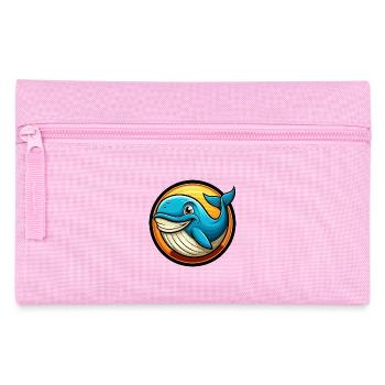 Blue whale Colorful Kawaii Cartoon Character Pet - Pencil Case - pink - Front