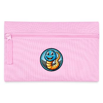Regenwurm Bunt Kawaii Cartoon Figur Tier - Federtasche - Rosa - Vorne