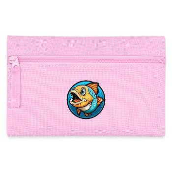 Fisch Bunt Kawaii Cartoon Figur Clipart Haustier - Federtasche - Rosa - Vorne