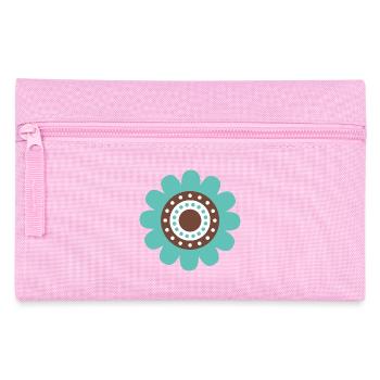 Cute Blue Daisy Flower - Pencil Case - pink - Front