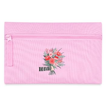 Einfach mal Danke sagen - ein lieber Blumengruß - Federtasche - Rosa - Vorne