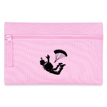 Zwei Hobby Fallschirmspringer Fallschirmsprung - Federtasche - Rosa - Vorne