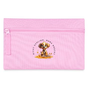 Nicht schlimm, Mama wäscht (Hund) - Federtasche - Rosa - Vorne