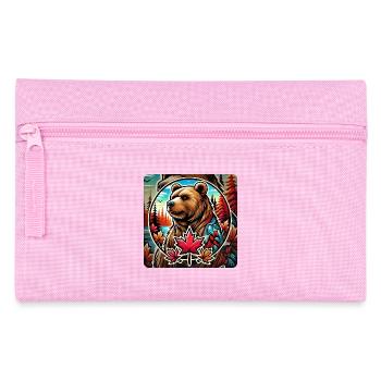 Kanada Bär Natur Design - Federtasche - Rosa - Vorne