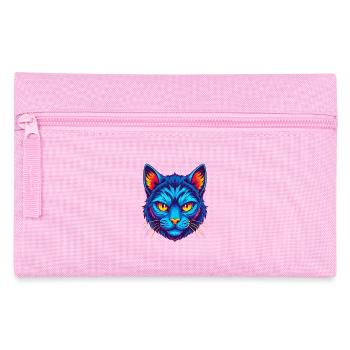 Asiatische Katzenrasse Cartoon Kawaii Tier Haustier - Federtasche - Rosa - Vorne